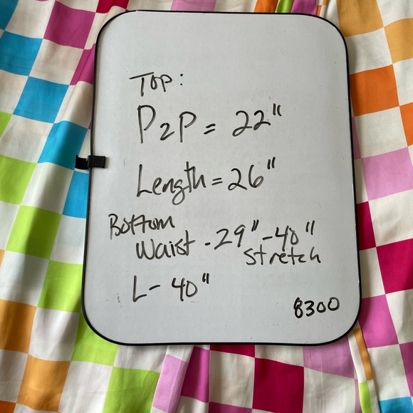 Show Me Your MuMu Women’s XS Rainbow Checkered Pajama Set long sleeve and pants - Picture 7 of 8